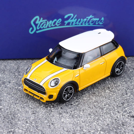 Stance Hunters 1/64 Mini Cooper F56 JCW John Cooper Works Yellow