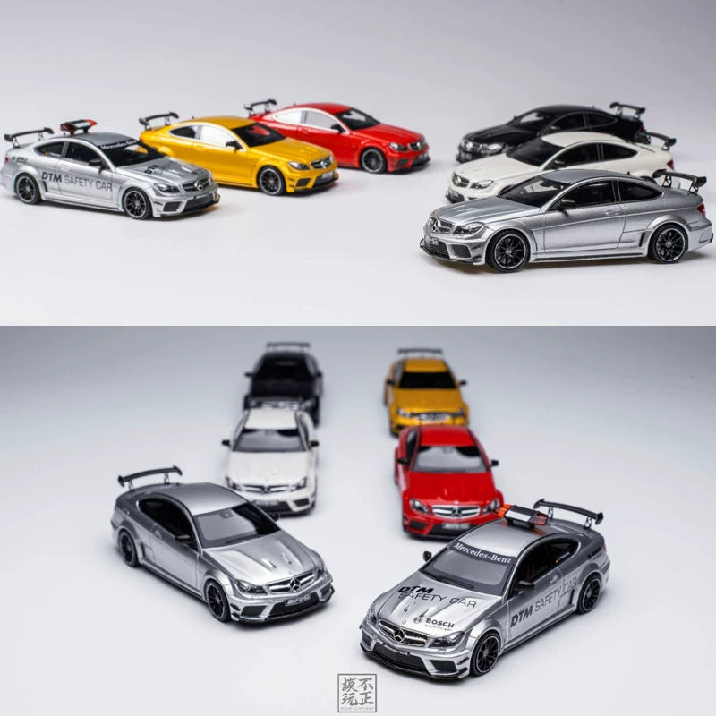 [Premium Resin Model] Car Lounge 1:64 Mercedes-Benz C63 Black Series C-Class W205 Diamond White Premium Box Packaging (Limited to 399 Pieces)