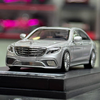 MJ Model 1:64 Mercedes Benz S-Class S65 AMG W222 Silver