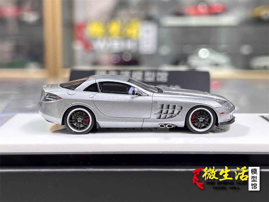 [Premium Resin Model] Car Lounge 1:64 Mercedes-Benz SLR McLaren 722 Edition Grey Premium Box Packaging Limited 399 Pieces