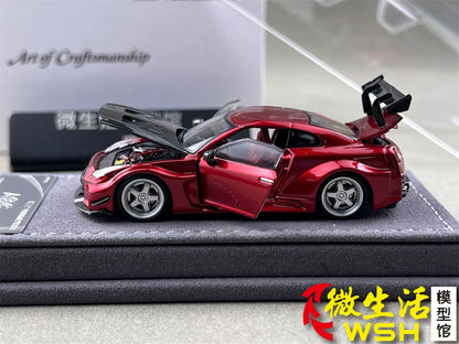 AOC 1:64 Nissan GT-R R35 Metallic Red Hobby Expo China 2026 Limited Edition (Openable All Doors and Hoods with Detailed Engine and Decal Stickers)