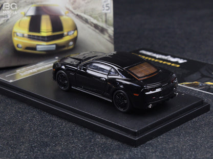 Fine Works 1:64 Chevrolet Camaro Transformers Full Black Openable Front Hood with Detailed Engine Limited 500 Pieces