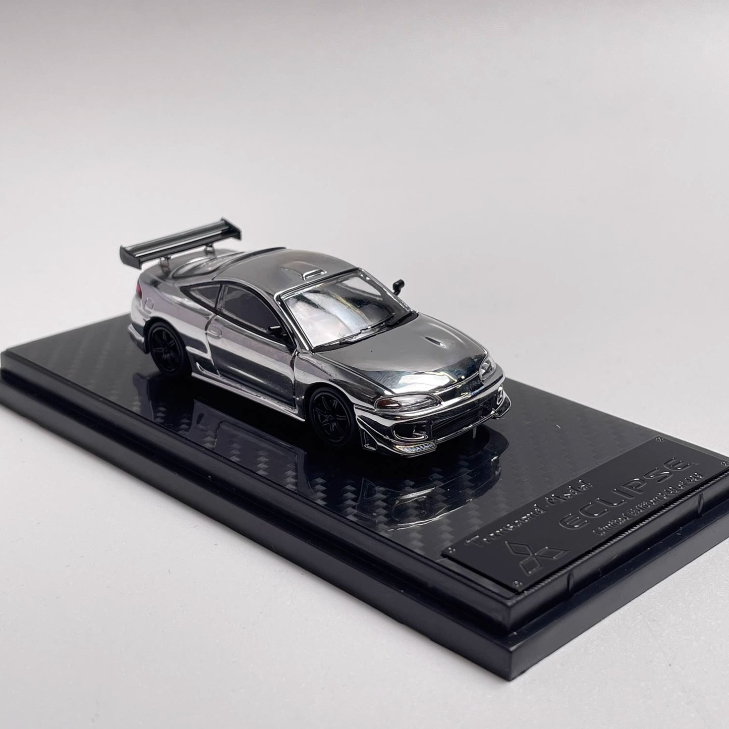 Transcend Model 1:64 Mitsubishi Eclipse Chrome Silver