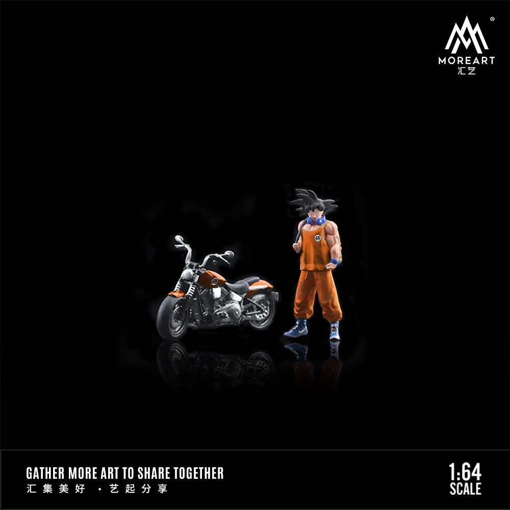 MoreArt 1:64 Dragon Ball Goku Motorcycle Doll Set (1 Motorcycle + 1 Figure)
