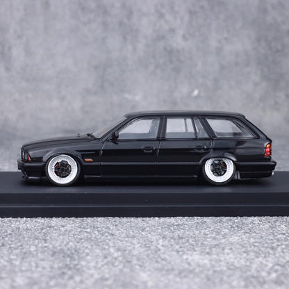 Mortal BMW 5 Series E34 Wagon Pearl Black Low stance Custom Openable Front Hood Detailed Engine Limited 799 Pieces