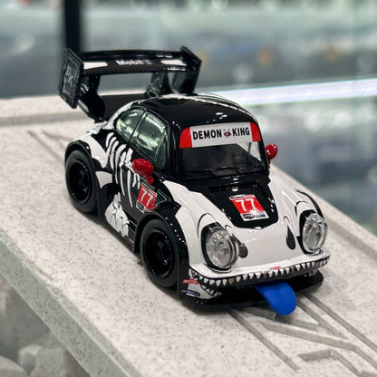 Demon King Auto 1:64 RWB 930 Skeleton Rexy Dinosaur Cute Q Car in Premium Box Packaging (Random Tongue Colour)