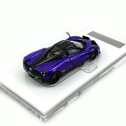 HKM Premium 1:64 Pagani Huayra Coupe 2014 Purple (Movable Rear Engine Boot, 2 Gull Wing Doors, Front and Rear Spoilers) Limited 999 Pieces