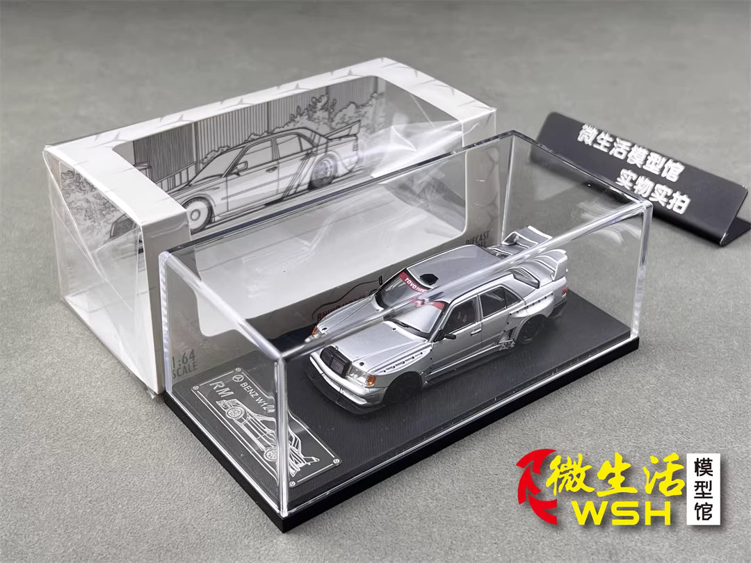 Rhino Model 1:64 Mercedes Benz E-Class MK1 W124 Silver Concept Custom Edition