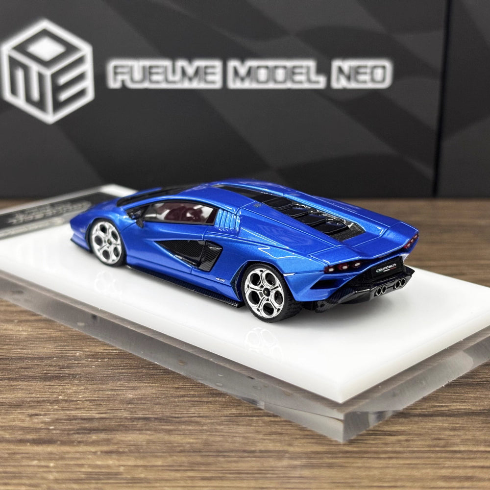 [Premium Resin Model] FuelMe Neo 1:64 Lamborghini Countach LPI 800-4 Blu Tahiti Blue