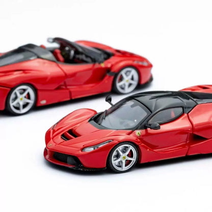 Street Buster 1:64 LaFerrari F150 Coupe Hard Top Rosso Corsa Standard Red Openable Rear Hood Detailed Engine
