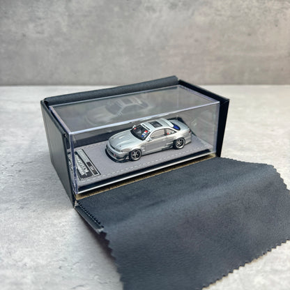 Mortal 1:64 Silvia S14 GT-SPEC V1 Seiji Ookawara Cambergang 1.0 Silver in Premium Box Packaging
