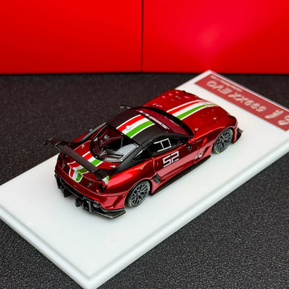 SK Model 1:64 Ferrari 599XX EVO Circuit Edition - #52 Metallic Red in Premium Box Packaging