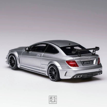 [Premium Resin Model] Car Lounge 1:64 Mercedes-Benz C63 Black Series C-Class W205 Iridium Silver Premium Box Packaging (Limited to 399 Pieces)