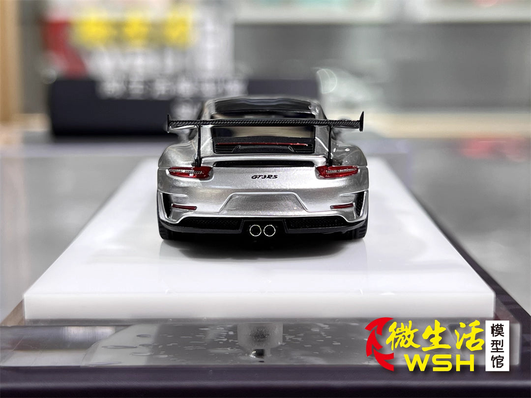 [Premium Resin Model] Car Lounge 1:64 Porsche 991.2 GT3 RS GT Silver Metallic Premium Box Packaging Limited 399 Pieces
