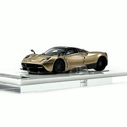 HKM Premium 1:64 Pagani Huayra Coupe 2014 Champagne Gold (Movable Rear Engine Boot, 2 Gull Wing Doors, Front and Rear Spoilers) Limited 999 Pieces