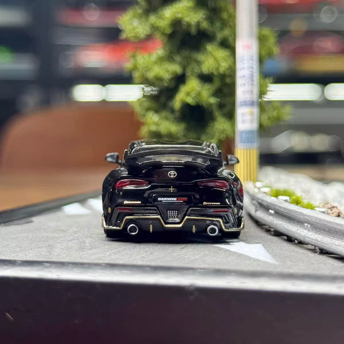 Pop Race X Enigma 1:64 Toyota GR Supra A90 MK5 Darwin PRO 66G NWB Midnight Black in Blister Packaging (PRE013)