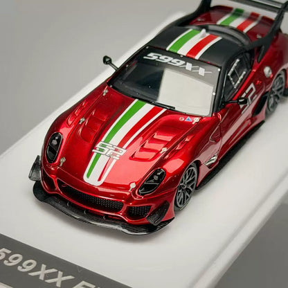 SK Model 1:64 Ferrari 599XX EVO Circuit Edition - #52 Metallic Red in Premium Box Packaging