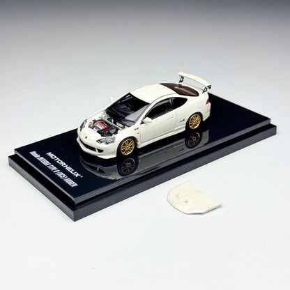 Motorhelix 1:64 Honda Mugen Integra Type-R DC5 championship White Openable Front Hood Detailed Engine - Honda & Mugen Duel Official Licensed