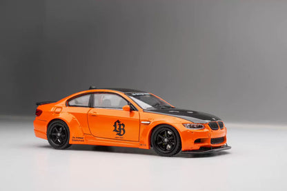 Fine Model 1:64 BMW M3 E92 LB-Works LBWK Pearl Orange with Decal Sticker