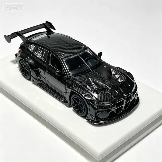 JICAR 1:64 M3 G81 Wagon Touring 24h Nurburgring Full Carbon Black in Premium Box Packaging