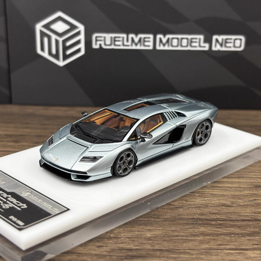 [Premium Resin Model] FuelMe Neo 1:64 Lamborghini Countach LPI 800-4 Azzurro Thetys Ice Blue