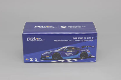 AR Box 1:64 Porsche 911 GT3 R Macau Grand Prix FIA GT World Cup 2025 #992 Tempo Porsche Official Licensed (630002111)