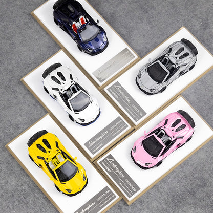 [Premium Resin Model] Fine Works 1:64 Lamborghini Aventador LP700-4 Roadster Convertible Liberty Walk Edition Combat Grey Limited to 199 Pieces