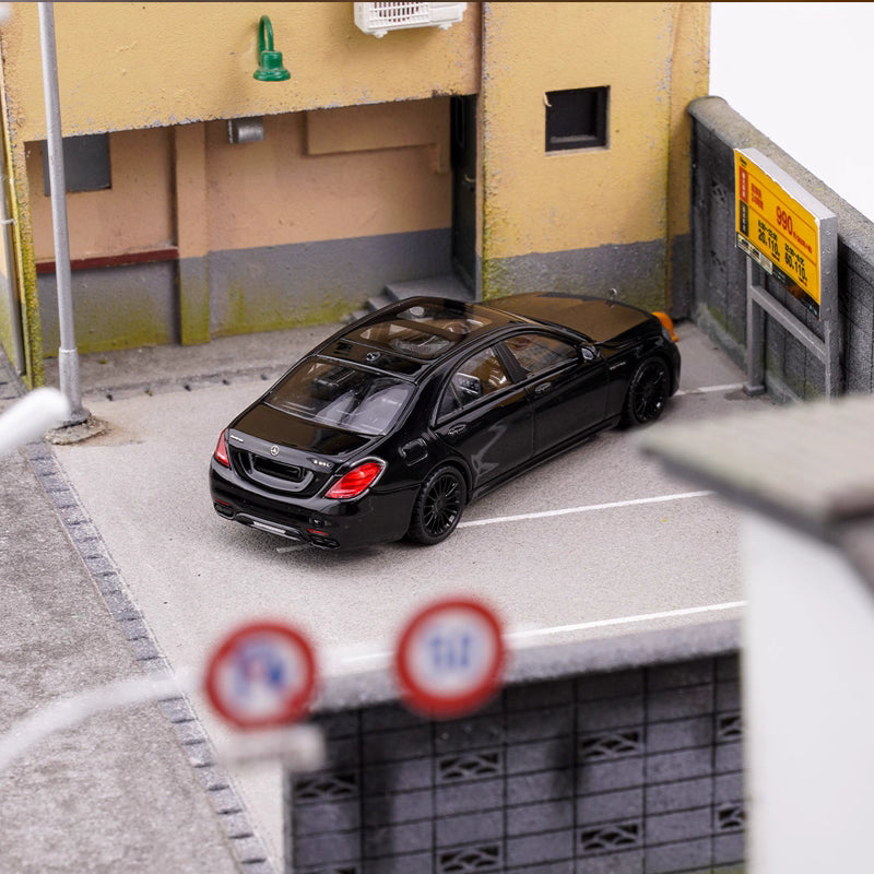 King Model 1:64 Mercedes-Benz S-Class W222 AMG S65L V12 Long Wheel Base Full Black Limited 999 Pieces