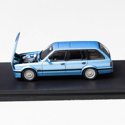 Mortal BMW 3 Series M3 E30 Wagon Pearl Blue Ordinary Stance Openable Front Hood Detailed Engine Limited 799 Pieces