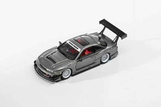Mortal 1:64 Nissan Silvia S14 GT-Spec V2 SEIJI Ookawara Titanium Grey (With Extra Set of  Silver Wheels) in Premium Box Packaging - Chinese Customised Version