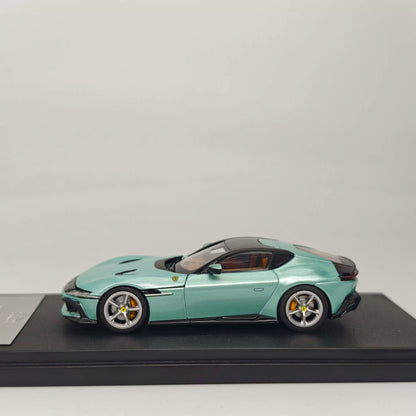 7CM Model 1:64 12Cilindri Hard Top Coupe Celeste Trevi Green Openable Front Good Detailed Engine