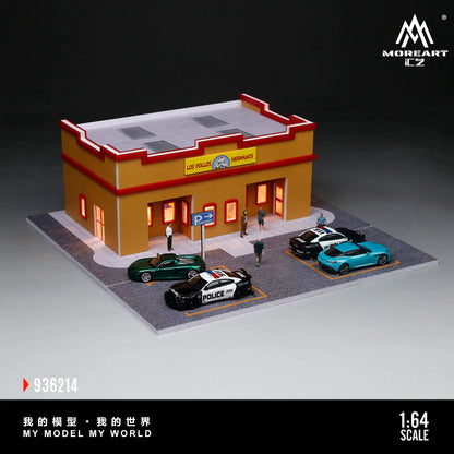 MoreArt 1:64 Los Pollos Hermanos Breaking Bad Fried Chicken Restaurant LED Light Diorama