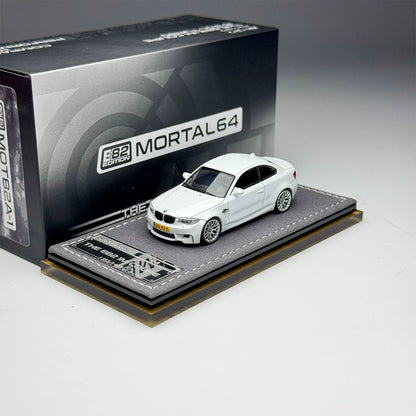 Mortal 1:64 BMW 1M Coupe E82 Pearl White in Premium Box Packaging