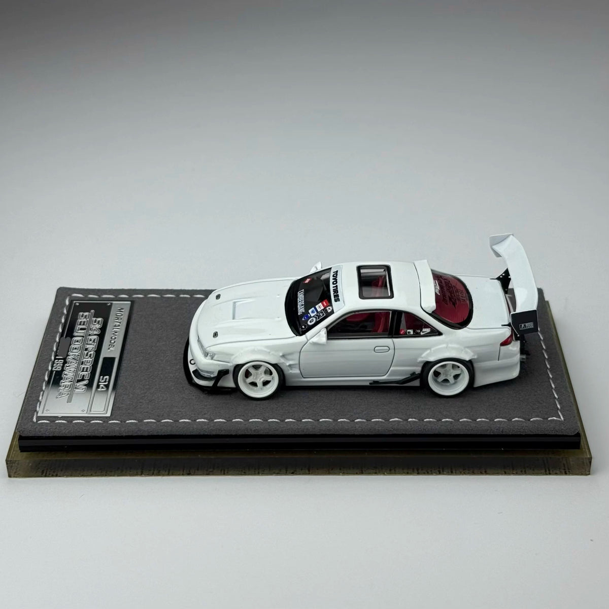 Mortal 1:64 Silvia S14 GT-SPEC V1 Seiji Ookawara Cambergang 1.0 White in Premium Box Packaging