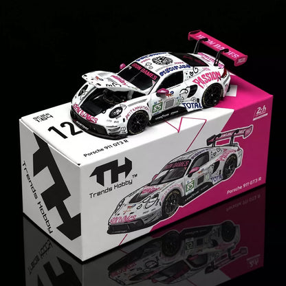 Trends Hobby 1:64 Porsche 911 GT3 R Iron Dames - 2025 Le Mans 24H LMGT3 #85 Openable Front Hood Detailed Parts Porsche Official Licensed (241084J)