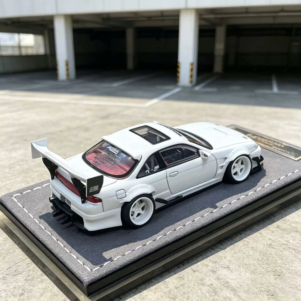 Mortal 1:64 Silvia S14 GT-SPEC V1 Seiji Ookawara Cambergang 1.0 White in Premium Box Packaging