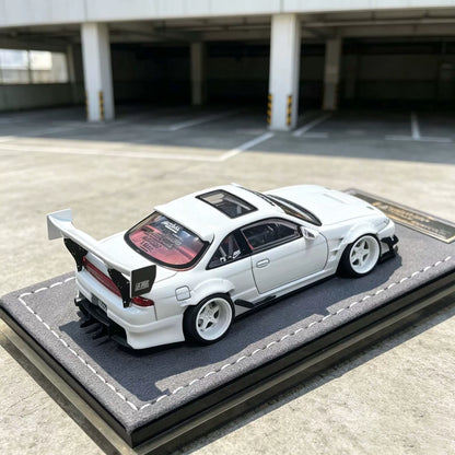 Mortal 1:64 Silvia S14 GT-SPEC V1 Seiji Ookawara Cambergang 1.0 White in Premium Box Packaging