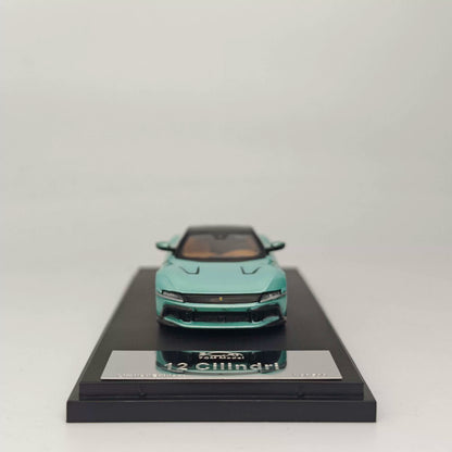 7CM Model 1:64 12Cilindri Hard Top Coupe Celeste Trevi Green Openable Front Good Detailed Engine