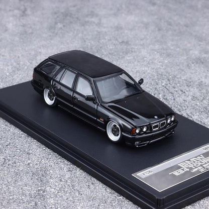 Mortal BMW 5 Series E34 Wagon Pearl Black Low stance Custom Openable Front Hood Detailed Engine Limited 799 Pieces