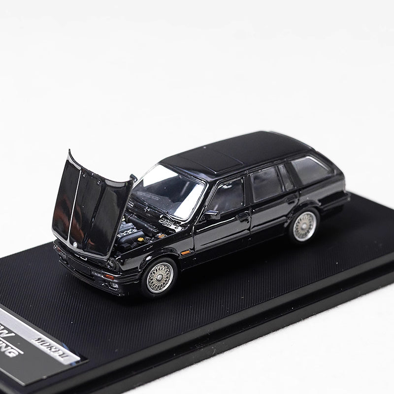 Mortal BMW 3 Series M3 E30 Wagon Pearl Black Ordinary Stance Openable Front Hood Detailed Engine Limited 799 Pieces