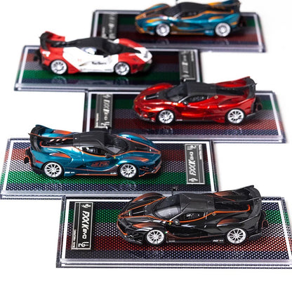 [Premium Resin Model] U2 1:64 Ferrari FXX-K EVO Metallic Red with Crystal Base Platform