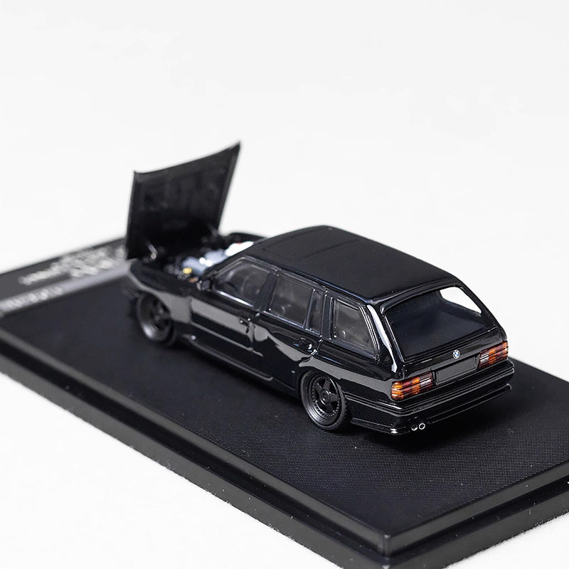 Mortal BMW 3 Series M3 E30 Wagon Full Black Low Stance Custom Openable Front Hood Detailed Engine Limited 799 Pieces