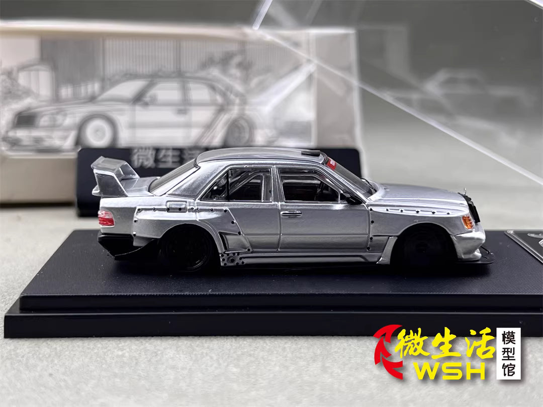 Rhino Model 1:64 Mercedes Benz E-Class MK1 W124 Silver Concept Custom Edition