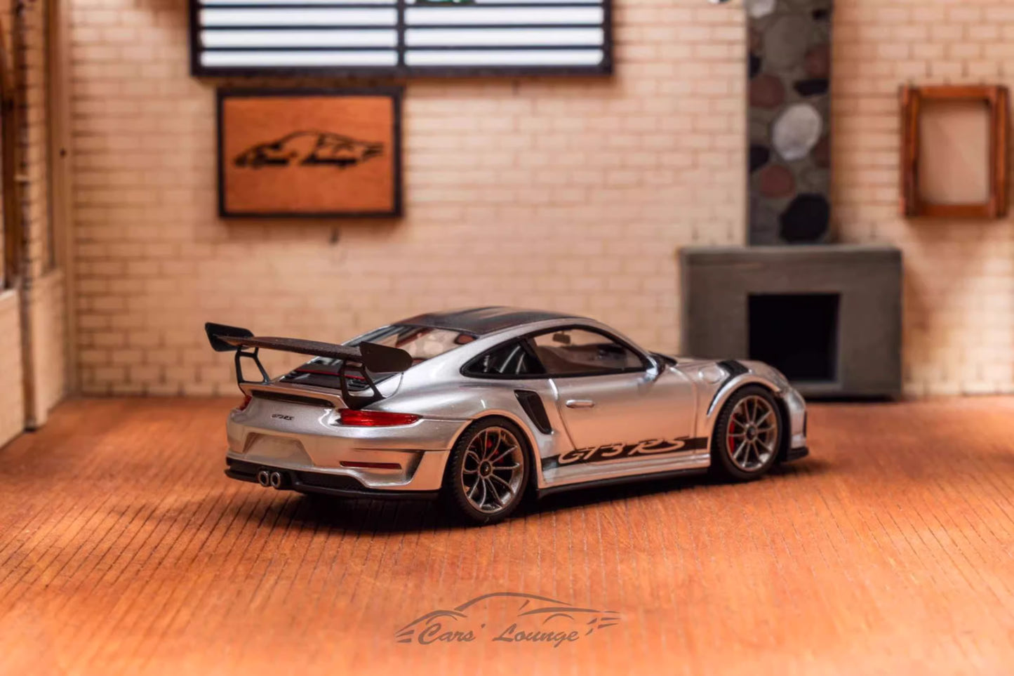 [Premium Resin Model] Car Lounge 1:64 Porsche 991.2 GT3 RS GT Silver Metallic Premium Box Packaging Limited 399 Pieces