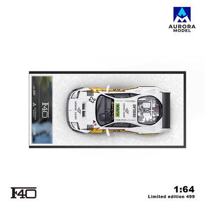 Aurora Model 1:64 Ferrari F40 Flash #23 with Model Girl Figure