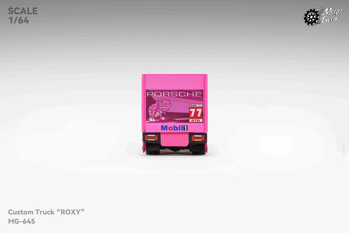 Mega Gear 1:64 Hino 300 Series MK2 Custom Extendable Tow Truck Container Livery Tyrannosaurus Roxy Pink (Limited to 2 per customer/ address)