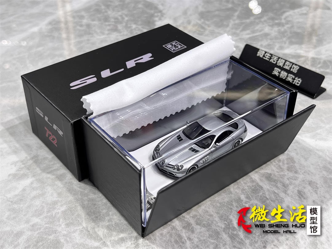 [Premium Resin Model] Car Lounge 1:64 Mercedes-Benz SLR McLaren 722 Edition White Premium Box Packaging Limited 399 Pieces