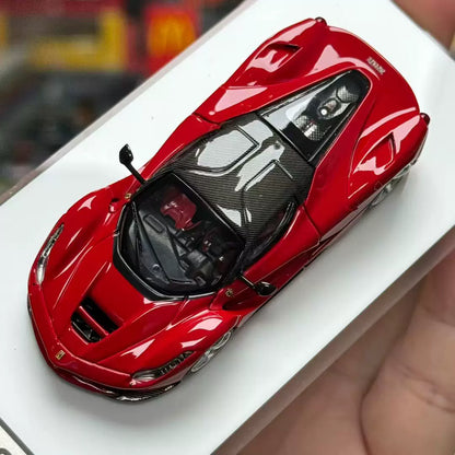Street Buster 1:64 LaFerrari F150 Coupe Hard Top Rosso Corsa Standard Red Openable Rear Hood Detailed Engine