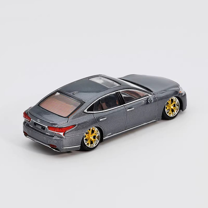 GCD X Enchery 1:64 Lexus LS500 Low Stance Grey LHD