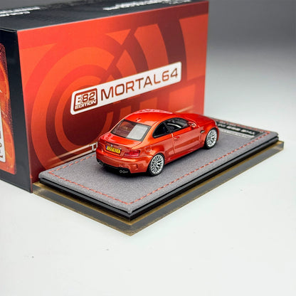 Mortal 1:64 BMW 1M Coupe E82 Valencia Orange in Premium Box Packaging